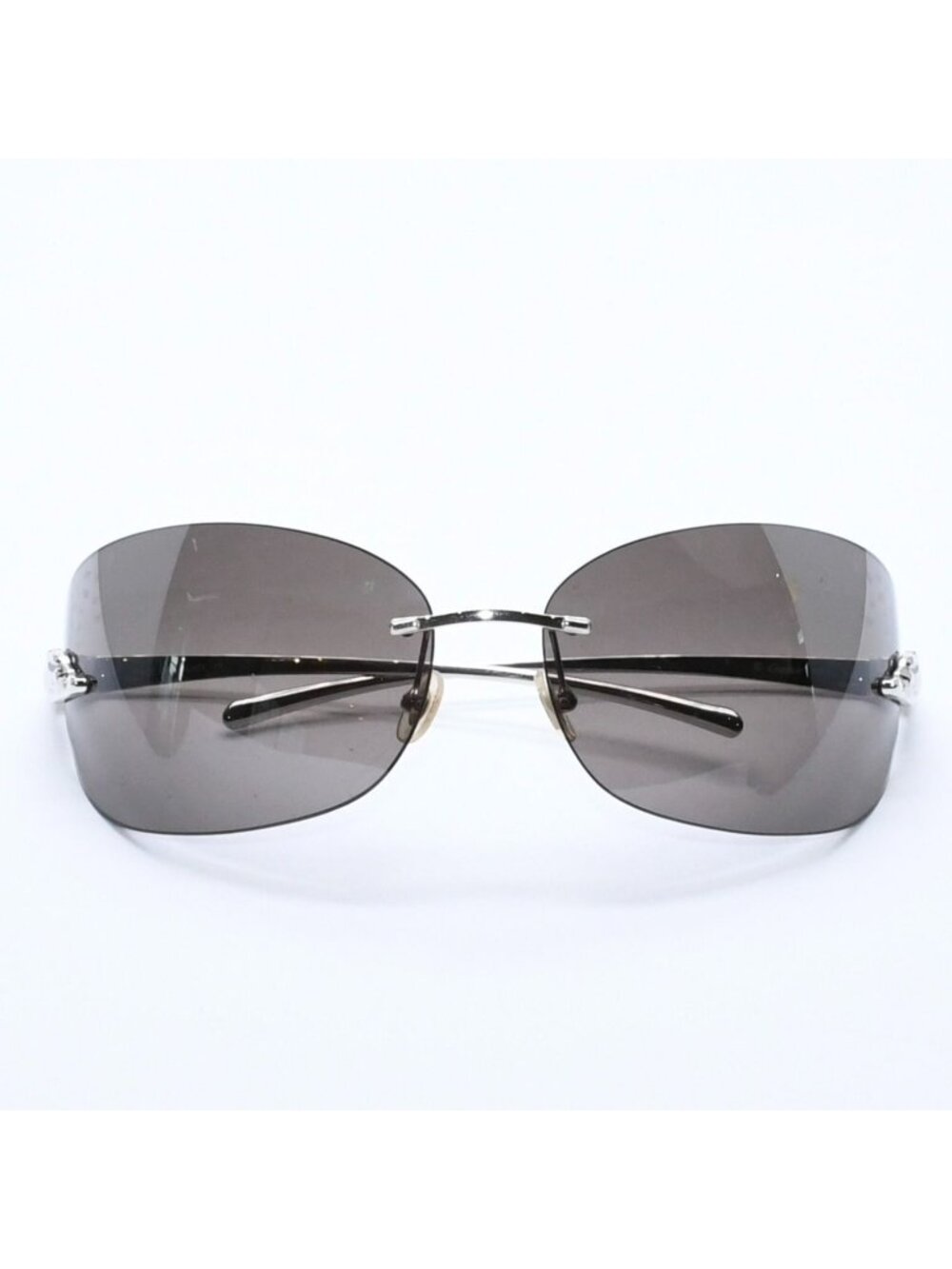 Cartier Sunglasses Eyewear Panthere Pattern Gray Silver T1